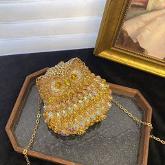 Golden Sparkling Owl